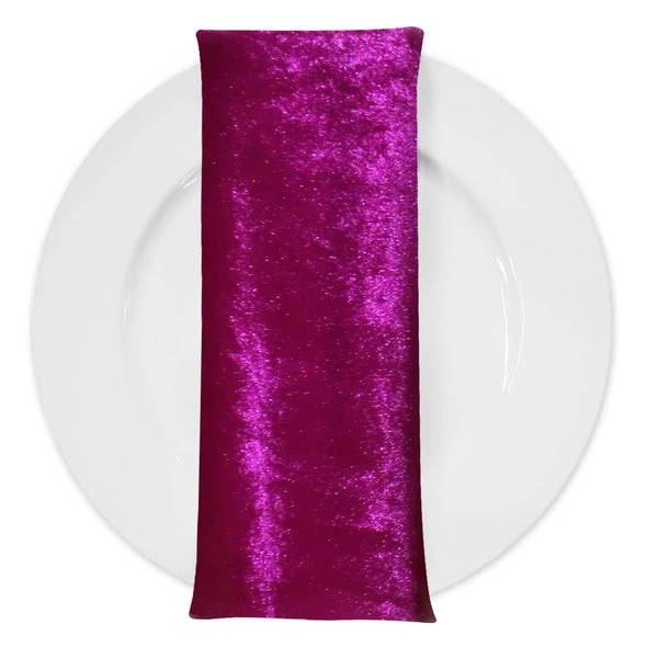 Lush Velvet Table Napkin In Sangria 1 Lush Velvet Table Napkin In Sangria