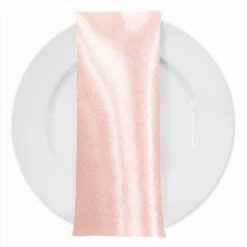 Shantung Satin (Reversible) Table Napkin In Blush
