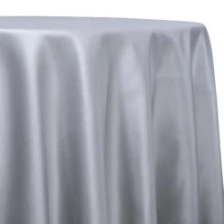 1pc - Lamour (Dull) Satin Table Linen In Silver 1302 (120" Round)