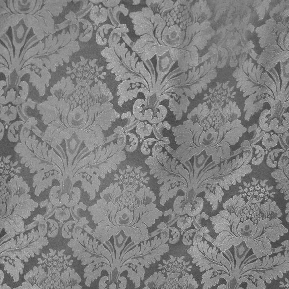 25pcs - Damask Poly Table Runner 20"x120" - Silver 1310 2 25pcs - Damask Poly Table Runner 20"x120" - Silver 1310 - Image 2