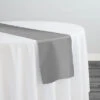 Premium Poly (Poplin) Table Runner In Silver 1310