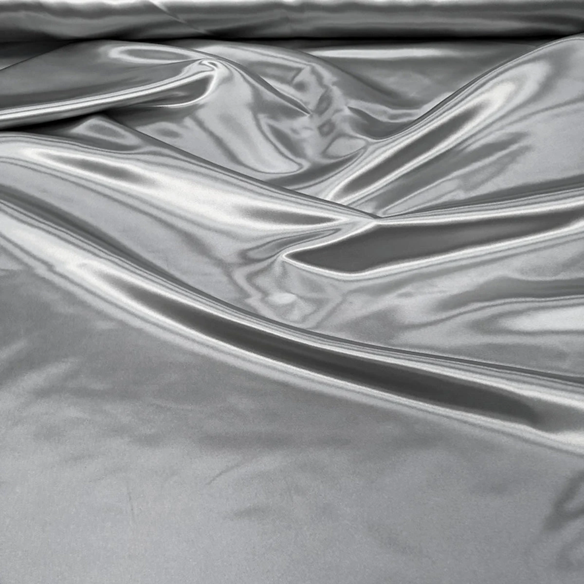 Bridal Satin Table Runner In Silver 606 2 Bridal Satin Table Runner In Silver 606 - Image 2