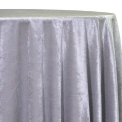 Lush Velvet Table Linen In Silver