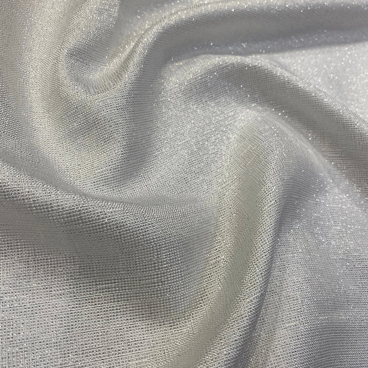 1pc - Metallic Burlap Table Linen 92"x158" Banquet - Silver/Silver 3 1pc - Metallic Burlap Table Linen 92"x158" Banquet - Silver/Silver - Image 3