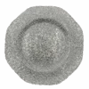 Hexagon - Glass Charger Plate In Silver (Item # 0248)