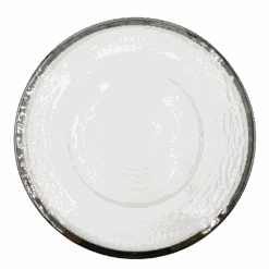 Halo - Glass Charger Plate In Silver (Item # 0212)