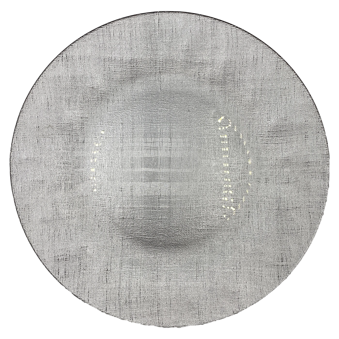Linen - Glass Charger Plate In Silver (Item # 0236) 1 Linen - Glass Charger Plate In Silver (Item # 0236)