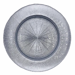 Metallic - Glass Charger Plate In Silver (Item # 0071)