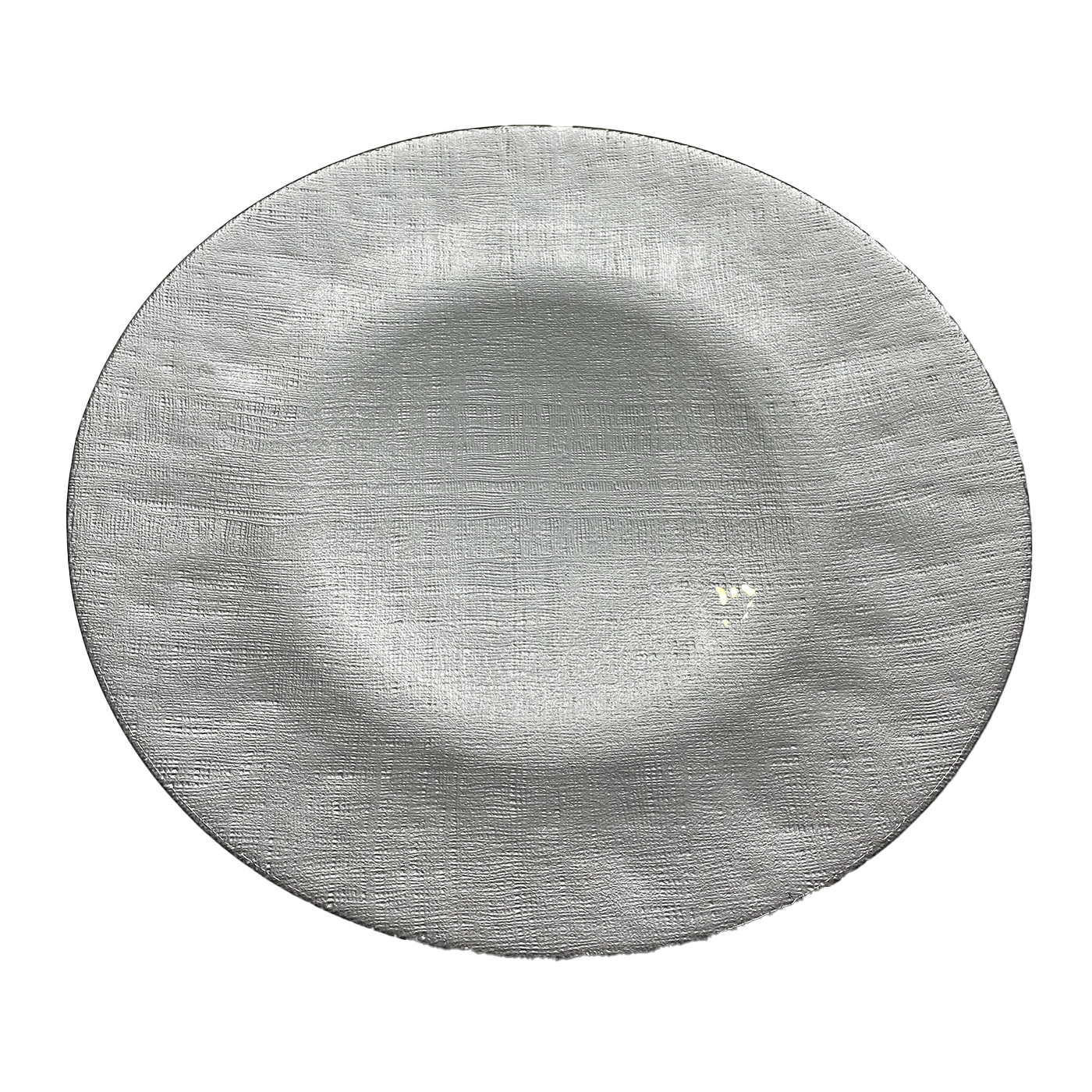 Linen - Glass Charger Plate In Silver (Item # 0236) 3 Linen - Glass Charger Plate In Silver (Item # 0236) - Image 3
