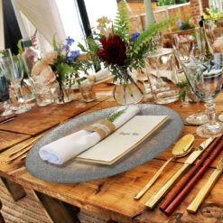 Stardust - Glass Charger Plate In Silver (Item # 0277) -Urquid Linen Shop Silver 4df78f22 89c2 423e b334 c00a404ecc82