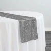 Glitz Sequins Table Runner In Silver