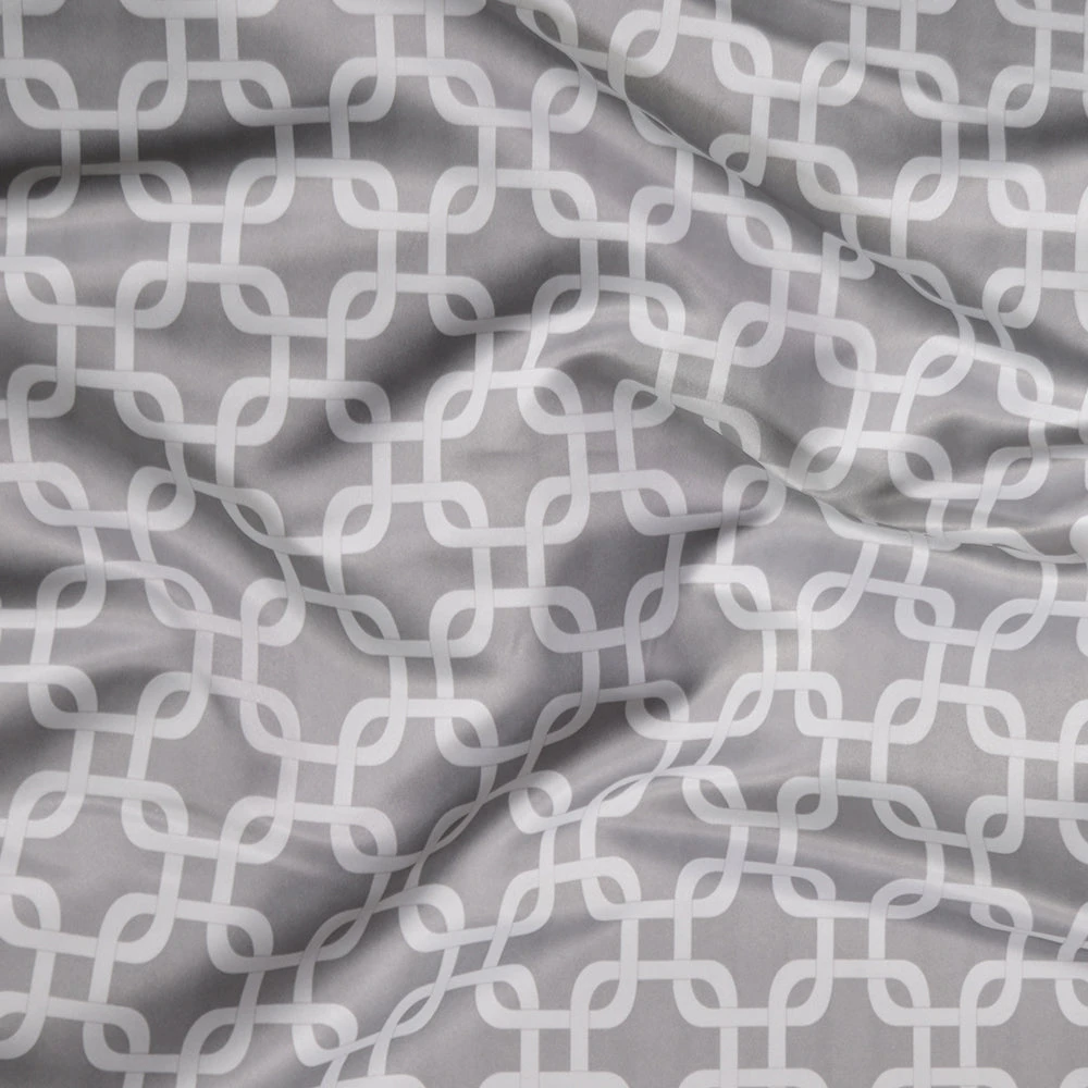 Lynx Print (Lamour) Table Runner In Silver 2 Lynx Print (Lamour) Table Runner In Silver - Image 2