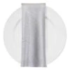 Metallic Burlap Table Napkins In Silver/Silver