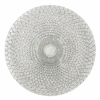 Mandala - Glass Charger Plate In Silver (Item # 0230)