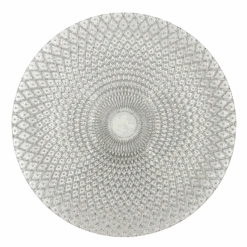 Mandala - Glass Charger Plate In Silver (Item # 0230)