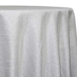 1pc - Metallic Burlap Table Linen 92"x158" Banquet - Silver/Silver