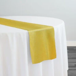 Imitation Burlap Table Runner In Sorbet