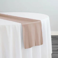 Premium Poly (Poplin) Table Runner In Stone 1775