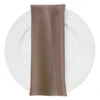 Lamour (Dull) Satin Table Napkin In Taupe 1188