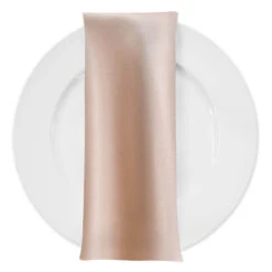 Lamour (Dull) Satin Table Napkin In Taupe 1347