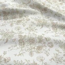 French Toile (Poly Print) Table Linen In Taupe -Urquid Linen Shop TaupeFabric2