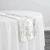 French Toile (Poly Print) Table Linen In Taupe