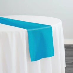 Premium Poly (Poplin) Table Runner In Turquoise 1142