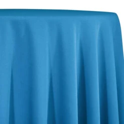 1pc - Premium Poly (Poplin) Table Linen In Turquoise 1017 (120" Round)