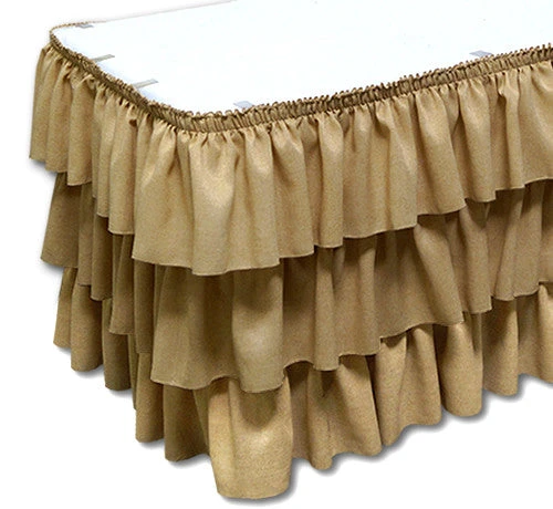 Imitation Burlap - Table Skirt (No Topper) 1 Imitation Burlap - Table Skirt (No Topper)