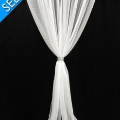 1pc - Voile Drapery Panel 10'tall X 118" Wide - Ivory -Urquid Linen Shop Voile2 6c2612f3 d5af 4ae3 bab2 31feb758b854