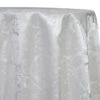Damask Poly Table Linen In White
