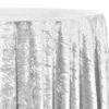 Panne (Crush) Velvet Table Linen In White
