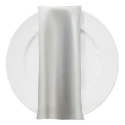 Lamour (Dull) Satin Table Napkin In White