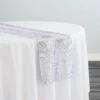 Princess Lace Table Runner In White And White