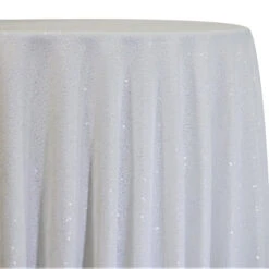 2pcs - Glitz Sequins Table Linen In White (132" Round)