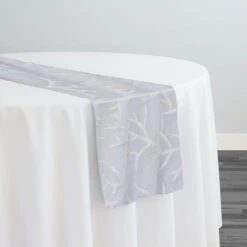 Brooks Sequins Table Runner In White