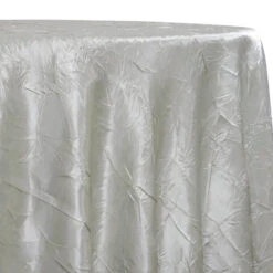 Crush Satin (Bichon) Table Linen In White 16