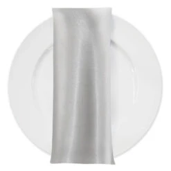 Bridal Satin Table Napkin In White