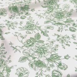 French Toile (Poly Print) Table Runner In Willow Green -Urquid Linen Shop WillowGreenFabric1 997c008b f4ee 4bfc 9a01 f35d1dc47f19