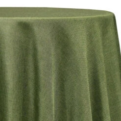 Imitation Burlap Table Linen In Willow Green