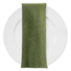 Imitation Burlap Table Napkin In Willow Green