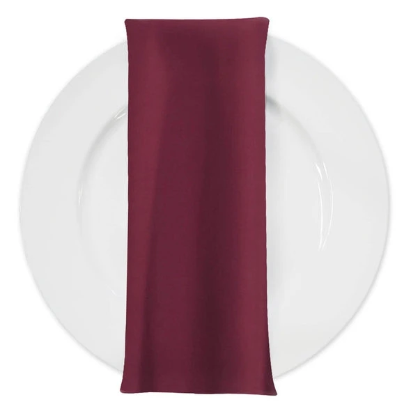 Premium Poly (Poplin) Table Napkin In Wine 1425 1 Premium Poly (Poplin) Table Napkin In Wine 1425