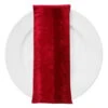 Lush Velvet Table Napkin In Wine
