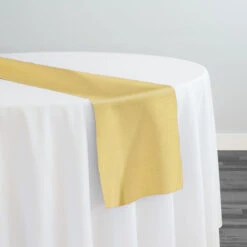 Premium Poly (Poplin) Table Runner In Yellow 1905