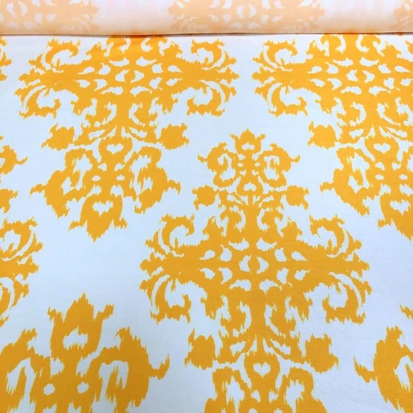 Newport Print (Dupioni) Table Napkin In Yellow 2 Newport Print (Dupioni) Table Napkin In Yellow - Image 2