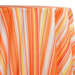 1pc - Multi-Color Stripe Table Linen 132"x132" Square - Sunset