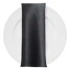 Shantung Satin (Reversible) Table Napkin In Black
