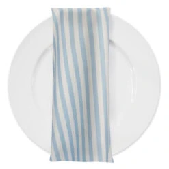 Seersucker (Poly Print) Table Napkin In Blue