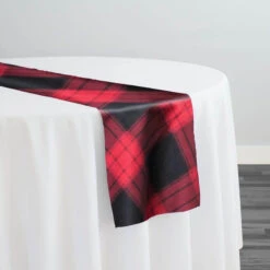 Plaid (Poly Print) Table Runner In Buffalo Plaid