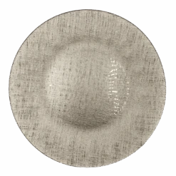 Linen - Glass Charger Plate In Champagne (Item # 0236)